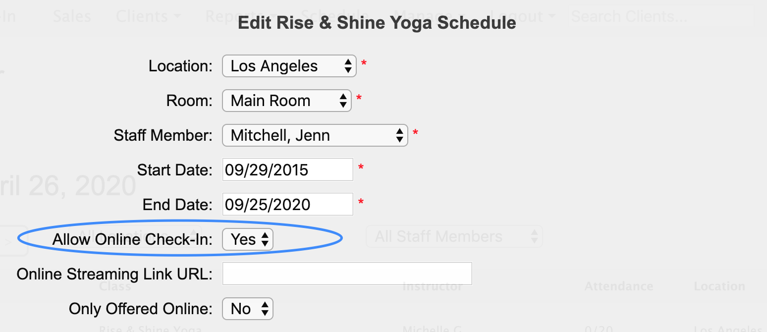 ScheduleBliss Docs Allowing Online Check-In