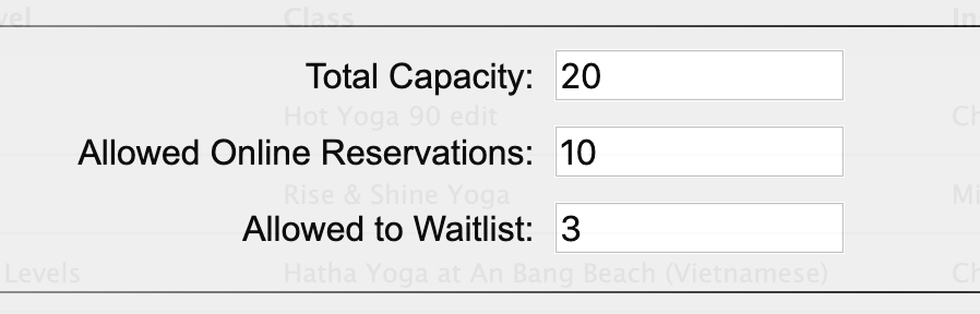 ScheduleBliss Docs Setting Capacity